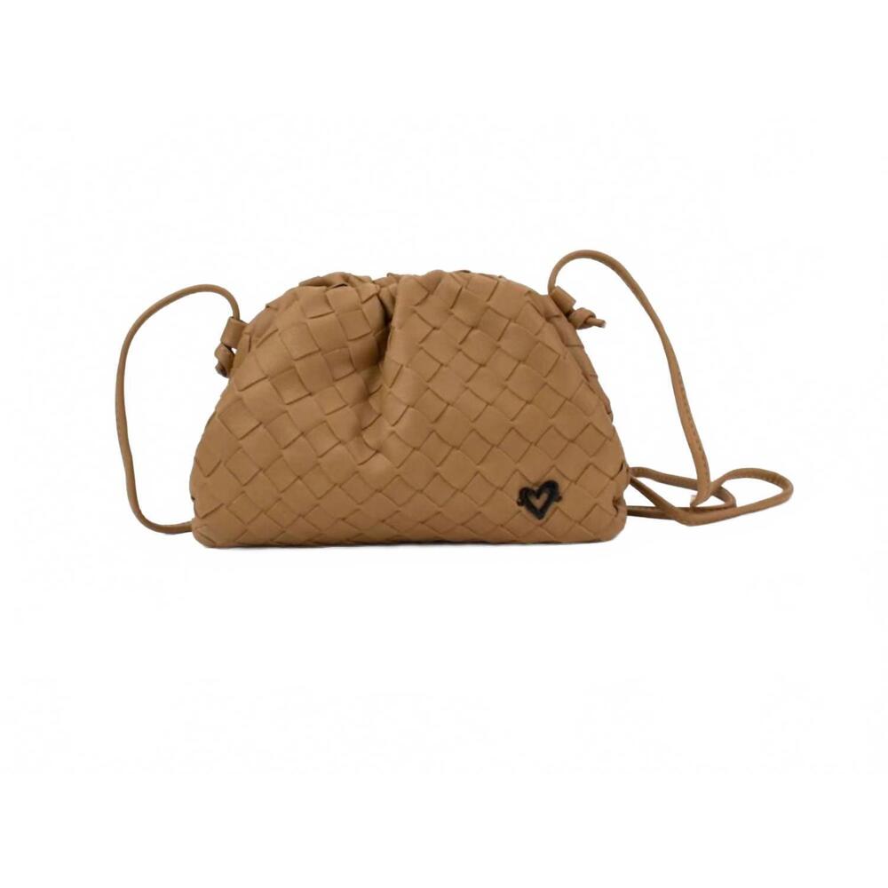 NEW PRENELOVE women's elgin clam clutch bag in tan